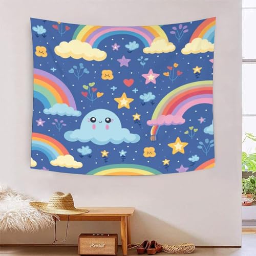 ICFGHJQRS Rainbow 3D-Druck Wandteppich Poster Ornament Wandkunst Tapestry Zubehör Raumteiler Tapisserie für Schlafzimmer Wohnzimmer 130cmx150cm von ICFGHJQRS