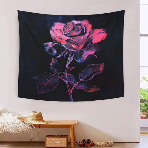 ICFGHJQRS Rose Druck 3D Wandteppich Poster Wanddekoration Tapestry Zubehör Raumteiler Tapisserie für Schlafzimmer Wohnzimmer 130cmx150cm von ICFGHJQRS