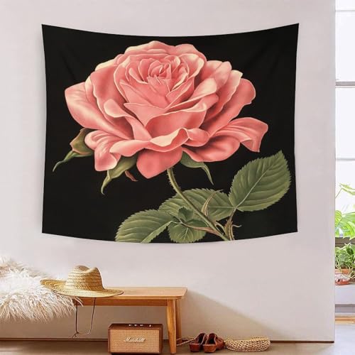 ICFGHJQRS Rose Druck 3D Wandteppich Poster Wanddekoration Tapestry Zubehör Raumteiler Wandteppich Verwendet in Schlafzimmer, Wohnzimmer, Tagesdecke, Wanddekoration 130cmx150cm von ICFGHJQRS