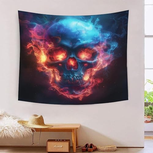 ICFGHJQRS Schädel 3D-Druck Wandteppich Poster Wanddekoration Tapestry Zubehör Trennwände Wandteppich Für Wohnkultur 150 cm x 200 cm von ICFGHJQRS