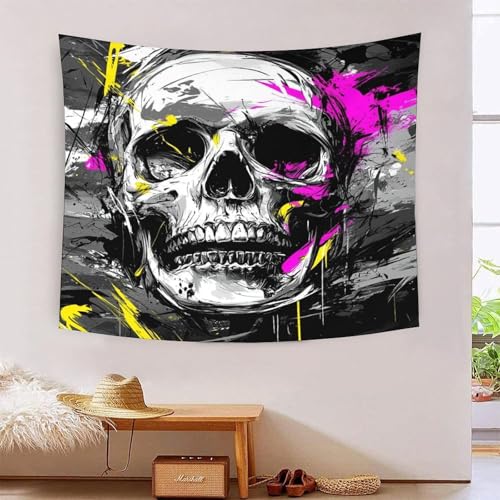 ICFGHJQRS Schädel 3D-Druck Wandteppich Poster Wanddekoration Tapestry Zubehör Trennwände Wandteppich Für Wohnzimmer Schlafzimmer 180cmx230cm von ICFGHJQRS