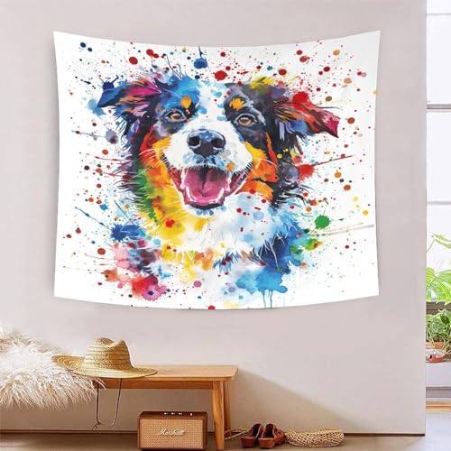 ICFGHJQRS Sheepdog 3D-Druck Wandteppich Poster Ornament Wandkunst Tapestry Zubehör Raumteiler Wandteppich Verwendet im Schlafzimmer, Wohnzimmer, Tagesdecke, Wanddekoration 180 cm x 230 cm von ICFGHJQRS