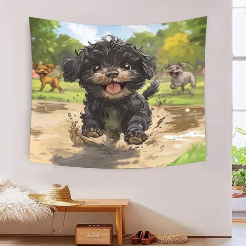 ICFGHJQRS Shih Tzu 3D-Druck Wandteppich Poster Ornament Wandkunst Tapestry Zubehör Raumteiler Tapisserie Für Wohnzimmer Schlafzimmer 100cmx150cm von ICFGHJQRS