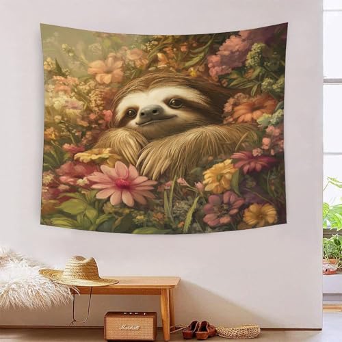 ICFGHJQRS Sloth 3D-Druck Wandteppich Poster Wanddekoration Tapestry Stoff Wand hängende Dekoration Verwendet In Schlafzimmer, Wohnzimmer, Tagesdecke, Wanddekoration 150cmx200cm von ICFGHJQRS