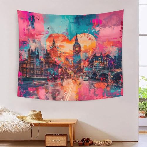 ICFGHJQRS The Big Ben in London 3D-Druck Wandteppich Poster Ornament Wandkunst Wandteppich Stoff Wand hängende Dekoration für Wohnkultur 150 cm x 200 cm von ICFGHJQRS