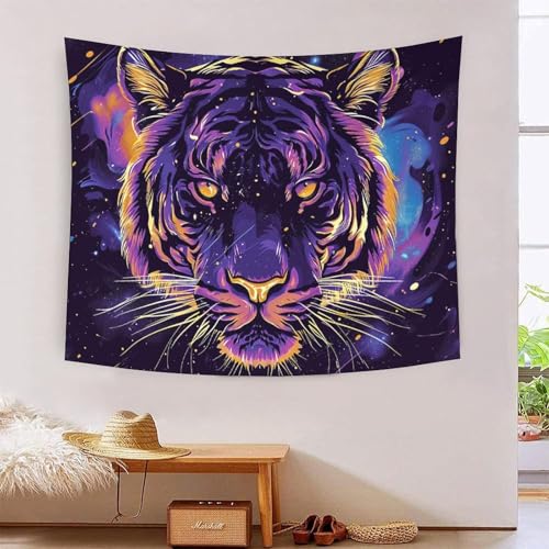 ICFGHJQRS Tiger 3D-Druck Wandteppich Poster Wanddekoration Tapestry Zubehör Raumteiler Wandbehang Verwendet In Schlafzimmer, Wohnzimmer, Tagesdecke, Wanddekoration 100cmx150cm von ICFGHJQRS