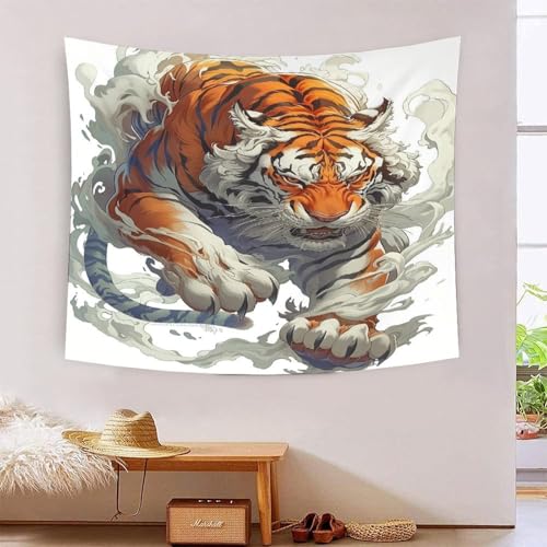 ICFGHJQRS Tiger 3D-Druck Wandteppich Poster Wanddekoration Tapestry Zubehör Raumteiler Wandteppich für Schlafzimmer Wohnzimmer 150cmx200cm von ICFGHJQRS