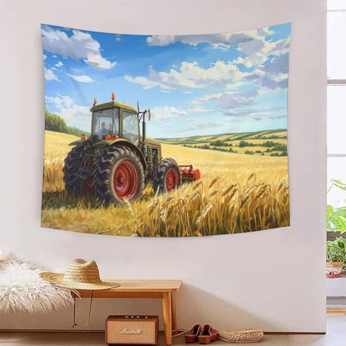 ICFGHJQRS Tractor 3D-Druck Wandteppich Poster Wanddekoration Tapestry Zubehör Trennwände Wandteppich für Wohnkultur 180 cm x 230 cm von ICFGHJQRS
