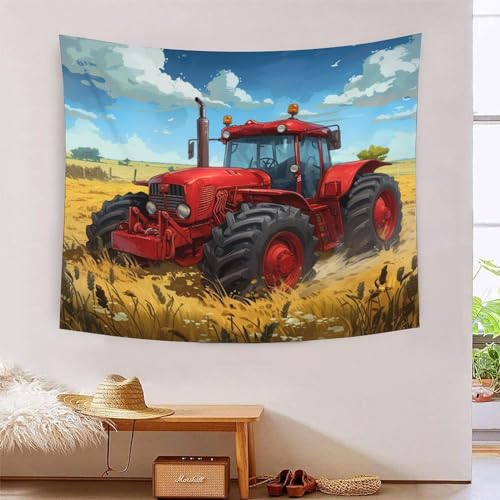 ICFGHJQRS Tractor 3D-Druck Wandteppich Poster Wanddekoration Tapestry Zubehör Trennwände Wandteppich für Wohnzimmer Schlafzimmer Schlafsaal 180cmx230cm von ICFGHJQRS