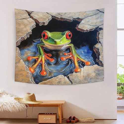 ICFGHJQRS Tree Frog 3D-Druck Wandteppich Poster Ornament Wandkunst Tapestry Zubehör Trennwände Wandteppich für Zuhause, Büro, Schlafsaal, Dekoration für Innen- und Außenbereich 100 cm x 150 cm ICFGHJQRS Tree Frog 3D-Druck Wandteppich Poster Ornament Wandkunst Tapestry Zubehör Trennwände Wandteppich für Zuhause, Büro, Schlafsaal, Dekoration für Innen- und Außenbereich 100 cm x 150 cm von ICFGHJQRS