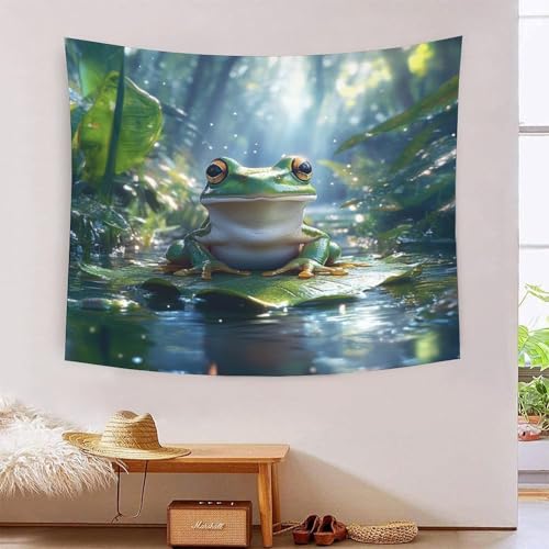 ICFGHJQRS Tree Frog 3D-Druck Wandteppich Poster Wanddekoration Tapestry Stoff Wand hängende Dekoration verwendet im Schlafzimmer, Wohnzimmer, Tagesdecke, Wanddekoration 180 x 230 cm von ICFGHJQRS