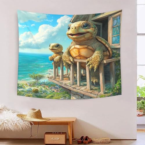ICFGHJQRS Turtle 3D-Druck Wandteppich Poster Wanddekoration Tapestry Zubehör Trennwände Wandteppich für Wohnkultur 130 cm x 150 cm von ICFGHJQRS