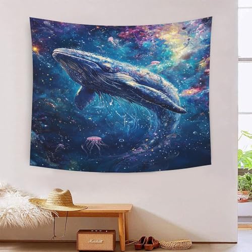 ICFGHJQRS Whale 3D-Druck Wandteppich Poster Ornament Wandkunst Tapestry Zubehör Raumteiler Tapisserie für Schlafzimmer Wohnzimmer 180cmx230cm von ICFGHJQRS