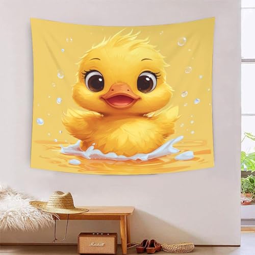ICFGHJQRS Yellow Duck 3D-Druck Wandteppich Poster Ornament Wandbild Tapestry Zubehör Trennwände Wandteppich für Wohnkultur 130 cm x 150 cm von ICFGHJQRS