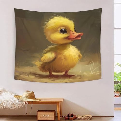 ICFGHJQRS Yellow Duck 3D-Druck Wandteppich Poster Wanddekoration Tapestry Zubehör Trennwände Wandteppich für Schlafzimmer Wohnzimmer 180cmx230cm von ICFGHJQRS