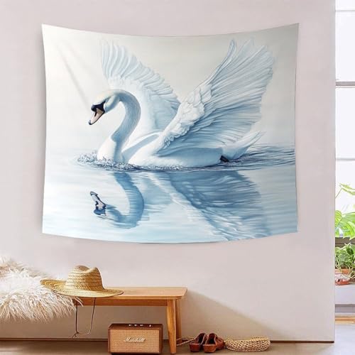 Swan 3D-Druck Wandteppich Poster Ornament Wandkunst Tapestry Zubehör Raumteiler Tapisserie für Schlafzimmer Wohnzimmer 180cmx230cm Swan 3D-Druck Wandteppich Poster Ornament Wandkunst Tapestry Zubehör Raumteiler Tapisserie für Schlafzimmer Wohnzimmer 180cmx230cm von ICFGHJQRS