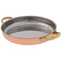 Bratpfanne, Kupferpfanne mit Griffen - aus Kupfer und Messing, 24cm Bratpfanne, Kupferpfanne mit Griffen - aus Kupfer und Messing, 24cm von ICH-ZAPFE