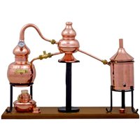 Destille Alembic charentais premium 0,7 Liter mit Spiritusbrenner und Thermometer von ICH-ZAPFE