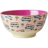 RICE Teller, Schüssel - Pink Cars Print, Melamin, Größe: mittel von ICH-ZAPFE