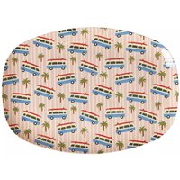 RICE Teller - Pink Cars Print, Melamin, rechteckig RICE Teller - Pink Cars Print, Melamin, rechteckig von ICH-ZAPFE