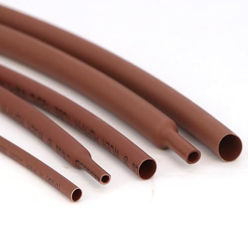 1 Meter brauner Durchmesser 1 2 3 4 5 6 7 8 9 10 12 14 16 20 25 30 40 50 mm Schrumpfschlauch 2:1 Polyolefin Thermokabelhülse isoliert (Color : Brown, Size : 6mm x 1 Meter) von ICOBES