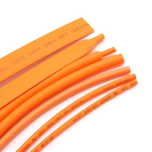 1M Orange Durchmesser 1 2 3 4 5 6 7 8 9 10 12 14 16 20 25 30 40 50 mm Schrumpfschlauch 2:1 Polyolefin-Thermokabelhülse isoliert (Color : Orange, Size : 10mm x 1 Meter) von ICOBES