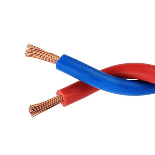 5M Twisted-Pair-Kabel 1/5 Meter RVS 2-adrig 20 18 17 15 AWG PVC weich ummanteltes reines Kupferkern-Buchsen-Stromkabel Ladekabel (Color : 2 cores, Size : 15 AWG) von ICOBES