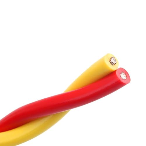 5M Twisted-Pair-Kabel 1/5 Meter RVS 2-adrig 20 18 17 15 AWG PVC weich ummanteltes reines Kupferkern-Buchsen-Stromkabel Ladekabel (Color : 2 cores-01, Size : 15 AWG) von ICOBES