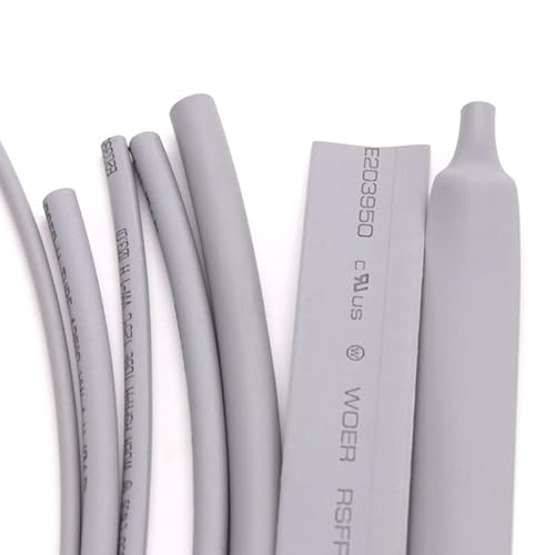 Grauer Durchmesser 1 2 3 4 5 6 7 8 9 10 12 14 16 20 25 30 40 50 mm Schrumpfschlauch 2:1 Polyolefin Thermokabelhülse isoliert 1 Meter (Color : Grey, Size : 3.5mm x 1 Meter) von ICOBES