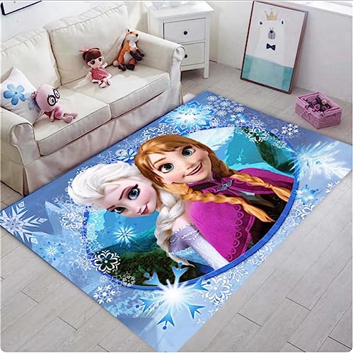 ICOBES Fußmatten Die Eiskönigin Kinderzimmer Spielmatte Cartoon Mädchen Niedlich Küchenteppich Schlafzimmer Teppich 100X160Cm von ICOBES