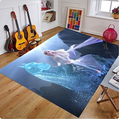 ICOBES Fußmatten Die Eiskönigin Kinderzimmer Spielmatte Cartoon Mädchen Niedlich Küchenteppich Schlafzimmer Teppich 160X280Cm von ICOBES