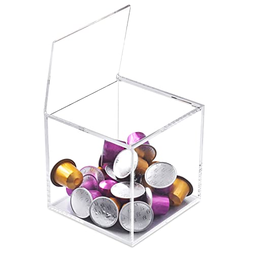 Kapselhalter aus Acryl, klar Kaffeekapselhalter für oder Dolcegusto Würfel Transparente Tee Tasche Organizer Aufbewahrungsbox Kapselspender 13 x 13 x 13 cm von BYUP