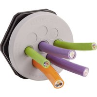 Icotek KEL-DPZ 63/9 Kabeldurchführungsplatte Klemm-Ø (max.) 22.2 mm Polyamid, Elastomer Grau 1 St von ICOTEK