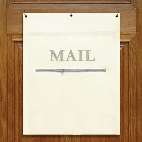 Brieffänger für Briefschlitze, Briefbeutel, Post effizienter Organizer für Zuhause, Büro und Garagentüren, Korb, Briefkäfig, Türtasche (cremefarben) von ICObuty