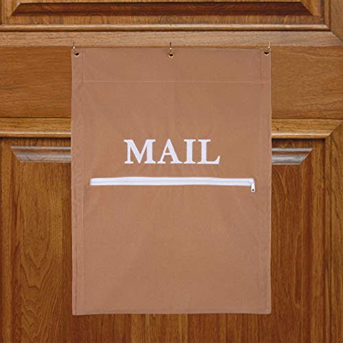 Postfänger für Briefschlitze, Postfänger, Beutel, Post effizient, reduziert Zugluft für Zuhause, Büro und Garagentore, Korb, Briefkäfig, Tür, Tasche (hellbraun) von ICObuty