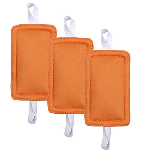 Tür-Schalldämpfer Türschließer Kissen Kinderzimmer Tür-Schalldämpfer Türriegel Abdeckung 3er Pack für geräuschreduzierende leise Türen Baby Kleinkind Sicherheit 8,2 x 14,9 cm (New Orange) von ICObuty