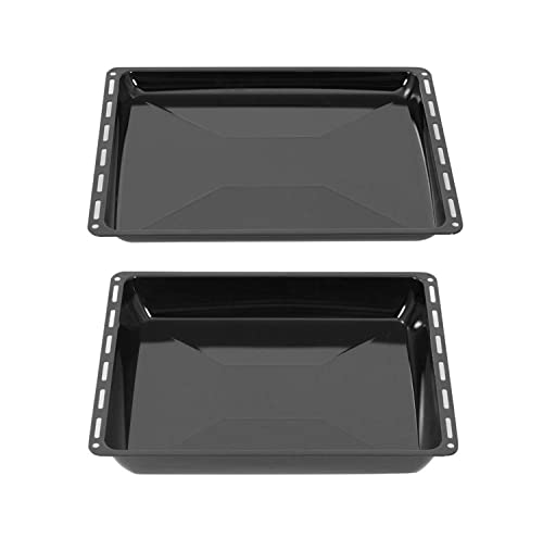 ICQN Backblech 422 x 370 x 30 und 45mm, Emailliert Fettpfanne für Backofen und Herd, Passend für ELECTROLUX, AEG, IKEA, ZANUSSI, JUNO, ZOPPAS Kratzfest & Rostfrei von ICQN