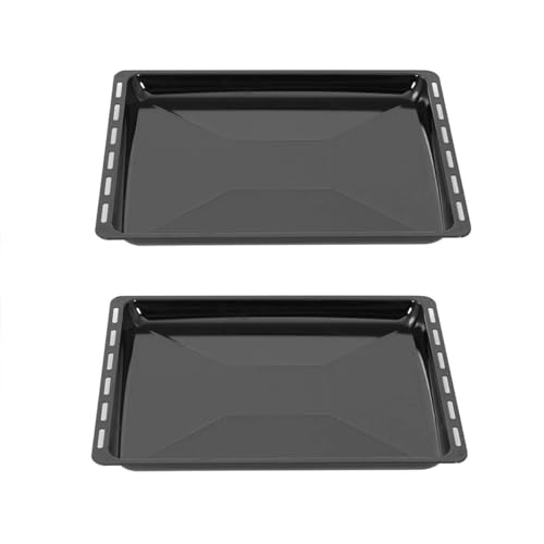ICQN Backblech 455 x 375 x 30 mm Set, 2er Emaillierte Fettpfanne für Backofen und Herd, Passend für Bosch, Siemens, Neff, Constructa, Flavel, Simfer, Kratzfest & Rostfrei, 45,5 x 37,5 cm ICQN Backblech 455 x 375 x 30 mm Set, 2er Emaillierte Fettpfanne für Backofen und Herd, Passend für Bosch, Siemens, Neff, Constructa, Flavel, Simfer, Kratzfest & Rostfrei, 45,5 x 37,5 cm von ICQN