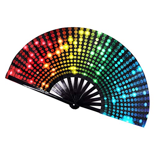 ICRPSTU Große Faltfächer für Festivals - Drag Queen & Burlesque - Handfächer Festival Fan Geschenk Fächer Bastelfächer Faltfächer Tanzfächer von ICRPSTU