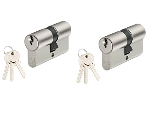 ISCA MADE IN ITALY Zylinderschloss 30/30 DUO inkl. 6 Schlüssel SKG zertifiziert Tür Zylinder Schließzylinder 60mm Türschloss Gleichschließend von ICSA