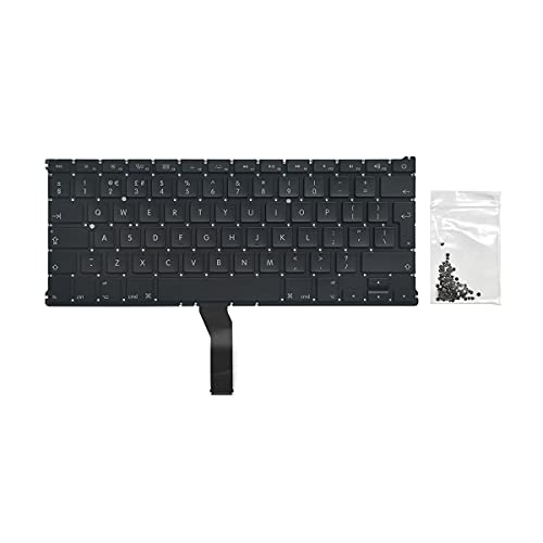 ICTION Tastatur mit Tastaturschrauben, Ersatz QWERTY für MacBook Air 13 Zoll A1369 A1466 UK Keyboard 2011 2012 2013 2014 2015 2016 2017 Jahr von ICTION