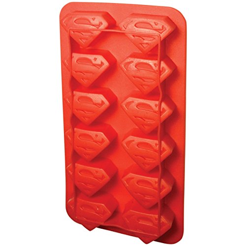 ICUP Getränkedosenhalter DC Comics – Superman, die Man of Steel Logo rot geformt Gummi Ice Cube Tablett von ICUP