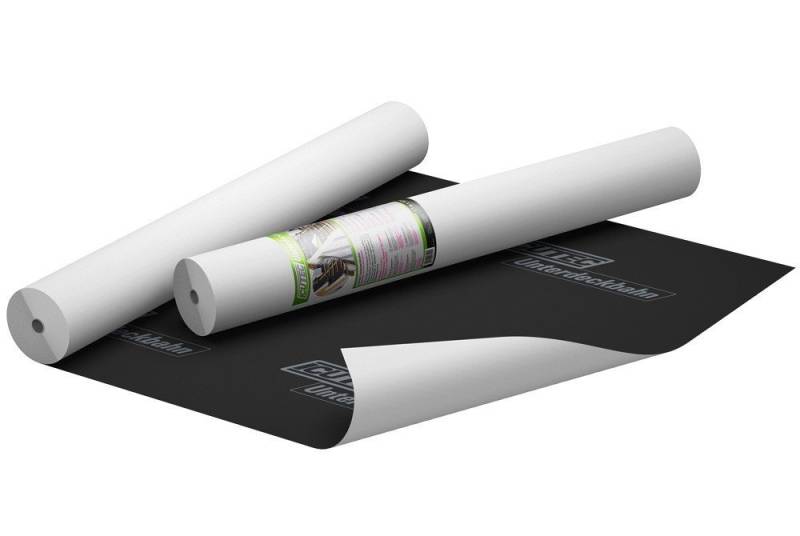 ICUTEC Dachdurchführung ICUTEC Unterdeckbahn 50 x 1 m = 50 m² schwarz, Polyolefin von ICUTEC