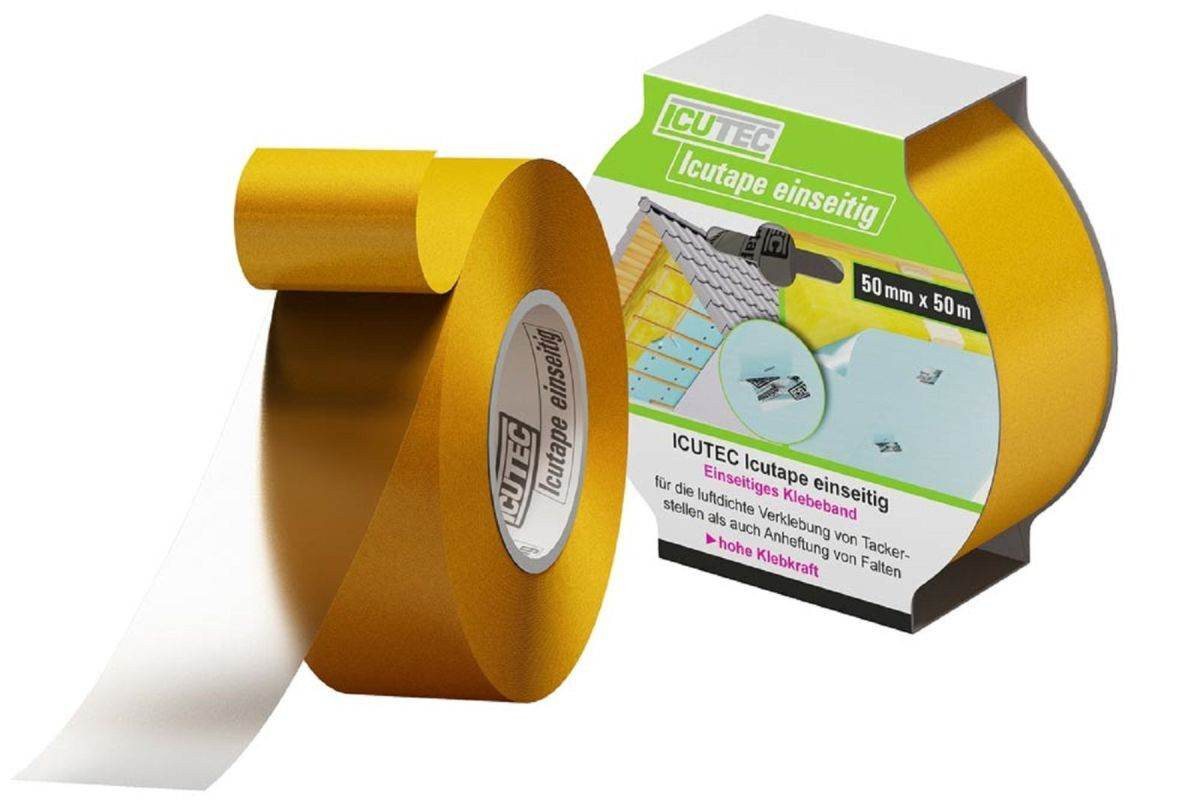 ICUTEC Klebeband 033 3026 Icutape Klebeband einseitig, 50 mm x 50 m, hohe Klebekraft, l (Packung, Einsatz universell in den Gewerken Steil-, Flachdach und Trockenbau) leicht reißbar, hohe Klebkraft ICUTEC Klebeband 033 3026 Icutape Klebeband einseitig, 50 mm x 50 m, hohe Klebekraft, l (Packung, Einsatz universell in den Gewerken Steil-, Flachdach und Trockenbau) leicht reißbar, hohe Klebkraft von ICUTEC