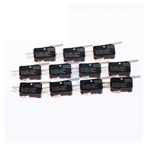 10Pcs V-152-1C25 SPDT 1NO 1NC 3Pin Short Straight Hinge Lever Limit Switch ICXLPMC 10Pcs V-152-1C25 SPDT 1NO 1NC 3Pin Short Straight Hinge Lever Limit Switch ICXLPMC von ICXLPMC