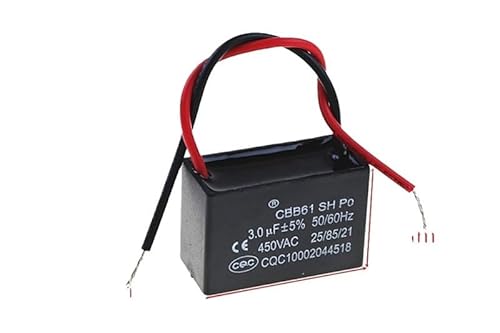 1pcs CBB61 3uF 450VAC starting capacitance AC Fan Capacitor CBB electronic starter Run Capacitor ICXLPMC von ICXLPMC