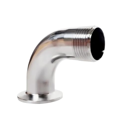 ICXLPMC 1/2''(DN15) BSP Male Threaded Pipe Fitting 90 Degree Elbow 1.5'' Tri Clamp 50.5mm Ferrule von ICXLPMC