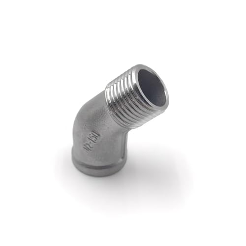 ICXLPMC 1pc 45FM 2" BSP Elbow Butt Adapter 304 Stainless Steel Pipe Fittings Suitable Home Piping ICXLPMC 1pc 45FM 2" BSP Elbow Butt Adapter 304 Stainless Steel Pipe Fittings Suitable Home Piping von ICXLPMC