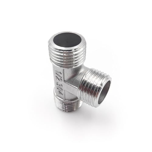 ICXLPMC 1pc External 3-Way 1" BSP Elbow Butt Adapter 304 Stainless Steel Pipe Fittings Suitable Home Piping (1/4") von ICXLPMC