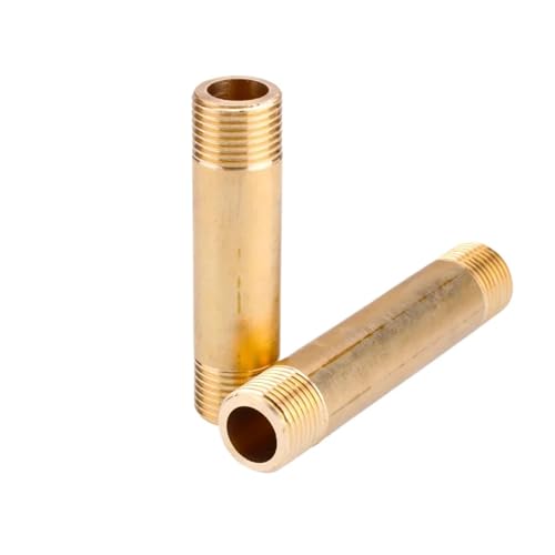 ICXLPMC 1pc Length 100mm 1/2" BSP Male Thread Brass Nipple Pipe Fitting Connector Long Coupling Joint von ICXLPMC